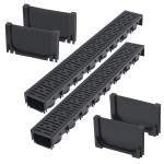 vidaXL Canale de drenaj, 2 m, plastic vidaXL Canale de drenaj, 2 m, plastic