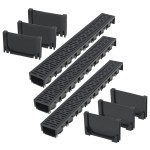 vidaXL Canale de drenaj, 3 m, plastic vidaXL Canale de drenaj, 3 m, plastic
