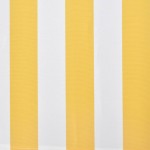 vidaXL Copertină pliabilă, acționare manuală, 300 cm, galben/alb