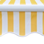 vidaXL Copertină pliabilă motorizată, 400 cm, galben/alb