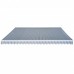 vidaXL Copertină pliabilă, acționată manual, albastru/alb, 500 cm vidaXL Copertină pliabilă, acționată manual, albastru/alb, 500 cm