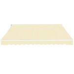 vidaXL Copertină pliabilă cu acționare manuală, 400 cm, crem vidaXL Copertină pliabilă cu acționare manuală, 400 cm, crem