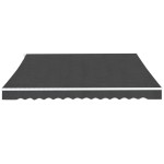 vidaXL Copertină pliabilă cu acționare manuală, 400 cm, antracit vidaXL Copertină pliabilă cu acționare manuală, 400 cm, antracit