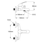 vidaXL Mixer pentru duș, 2 buc. vidaXL Mixer pentru duș, 2 buc.