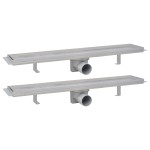 vidaXL Rigolă liniară de duș 2 buc., 630 x 140 mm, oțel inoxidabil vidaXL Rigolă liniară de duș 2 buc., 630 x 140 mm, oțel inoxidabil