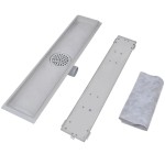vidaXL Rigolă liniară de duș 2 buc., 630 x 140 mm, oțel inoxidabil vidaXL Rigolă liniară de duș 2 buc., 630 x 140 mm, oțel inoxidabil