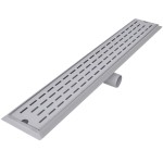 vidaXL Rigolă liniară de duș, 2 buc. 830x140 mm oțel inoxidabil, linii vidaXL Rigolă liniară de duș, 2 buc. 830x140 mm oțel inoxidabil, linii