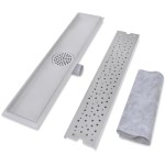 vidaXL Rigolă liniară de duș 2 buc. 630x140 mm, oțel inoxidabil, bule vidaXL Rigolă liniară de duș 2 buc. 630x140 mm, oțel inoxidabil, bule
