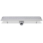 vidaXL Rigolă liniară de duș 2 buc. 630x140 mm, oțel inoxidabil, bule vidaXL Rigolă liniară de duș 2 buc. 630x140 mm, oțel inoxidabil, bule
