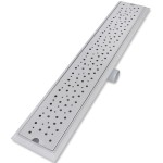 vidaXL Rigolă duș liniară, 2 buc., 730x140 mm, oțel inoxidabil, bule vidaXL Rigolă duș liniară, 2 buc., 730x140 mm, oțel inoxidabil, bule