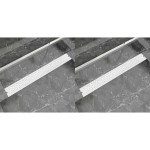 vidaXL Rigolă liniară de duș 2 buc. 930x140 mm oțel inoxidabil bule vidaXL Rigolă liniară de duș 2 buc. 930x140 mm oțel inoxidabil bule
