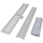 vidaXL Rigolă liniară de duș 2 buc. 930x140 mm oțel inoxidabil bule vidaXL Rigolă liniară de duș 2 buc. 930x140 mm oțel inoxidabil bule