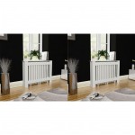 vidaXL Mască de calorifer, 2 buc., alb, 112 cm, MDF vidaXL Mască de calorifer, 2 buc., alb, 112 cm, MDF