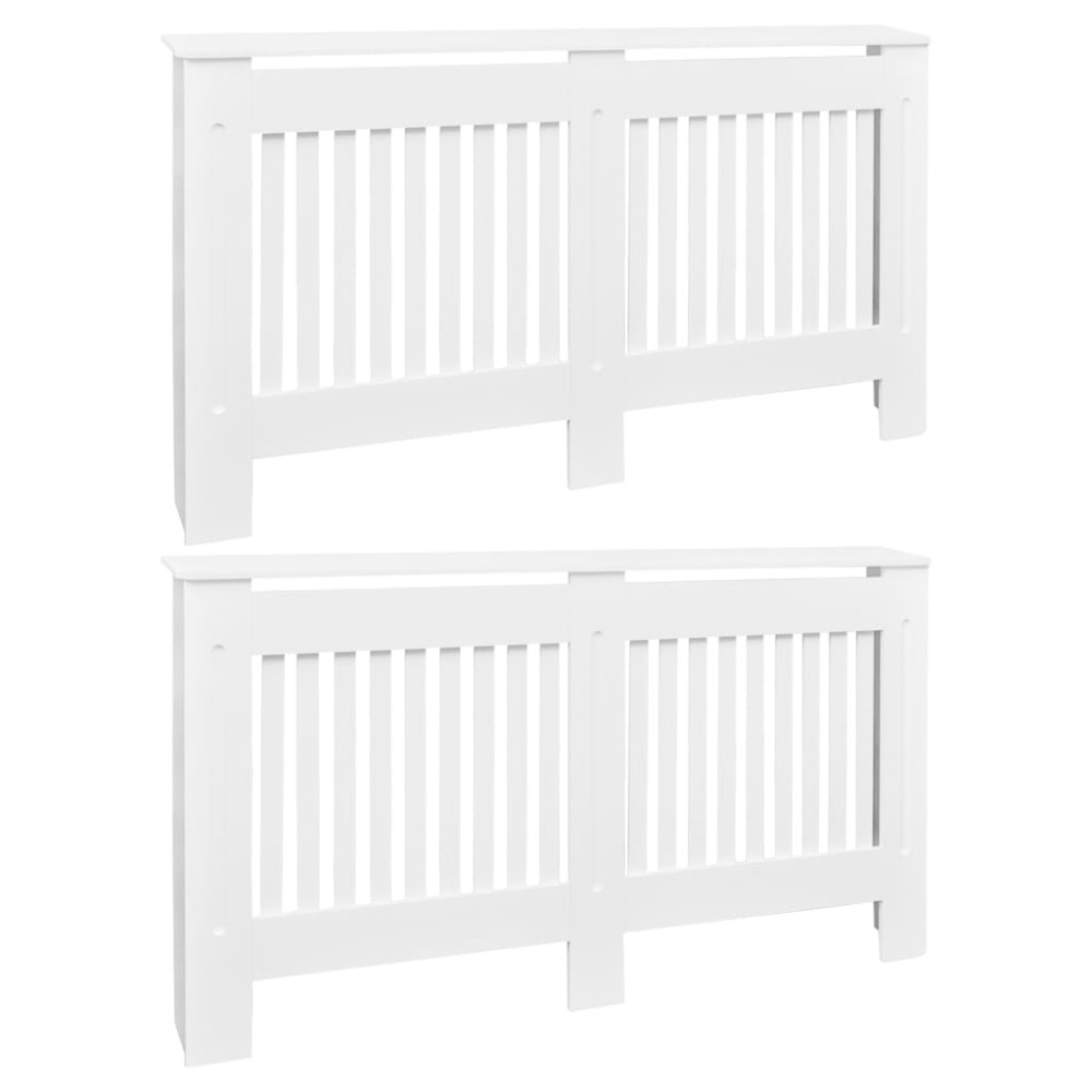 vidaXL Mască de calorifer, 2 buc., alb, 152 cm, MDF
