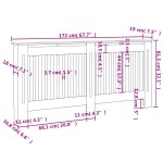 vidaXL Măști de calorifer, 2 buc., alb, 172 cm, MDF