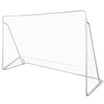 vidaXL Porți de fotbal cu plasă, 2 buc, 240 x 90 x 150 cm, oțel vidaXL Porți de fotbal cu plasă, 2 buc, 240 x 90 x 150 cm, oțel