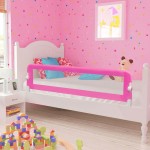 vidaXL Balustradă de protecție pat copii, 2 buc., roz, 150x42 cm vidaXL Balustradă de protecție pat copii, 2 buc., roz, 150x42 cm
