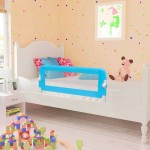 vidaXL Balustradă de protecție pat copii, 2 buc., albastru, 102x42 cm vidaXL Balustradă de protecție pat copii, 2 buc., albastru, 102x42 cm