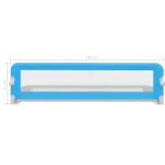 vidaXL Balustradă de protecție pat copii, 2 buc., albastru, 150x42 cm vidaXL Balustradă de protecție pat copii, 2 buc., albastru, 150x42 cm