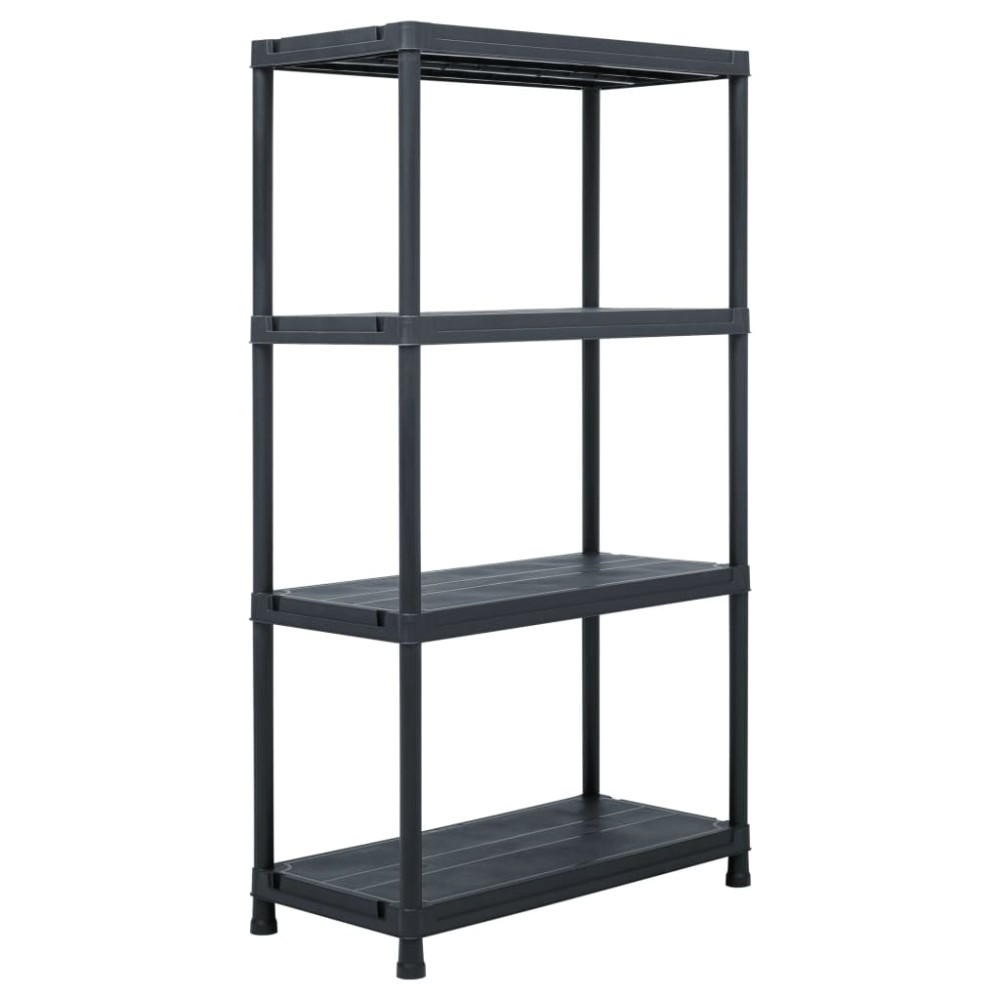 vidaXL Rafturi de depozitare, 2 buc. negru, 60 x 30 x 138 cm plastic