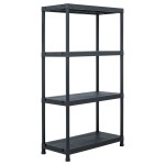 vidaXL Rafturi de depozitare, 2 buc. negru, 60 x 30 x 138 cm plastic vidaXL Rafturi de depozitare, 2 buc. negru, 60 x 30 x 138 cm plastic