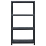vidaXL Rafturi de depozitare, 2 buc. negru, 60 x 30 x 138 cm plastic vidaXL Rafturi de depozitare, 2 buc. negru, 60 x 30 x 138 cm plastic