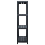 vidaXL Rafturi de depozitare, 2 buc. negru, 60 x 30 x 138 cm plastic vidaXL Rafturi de depozitare, 2 buc. negru, 60 x 30 x 138 cm plastic