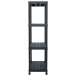 vidaXL Rafturi de depozitare, 5 buc. negru, 60 x 30 x 138 cm plastic vidaXL Rafturi de depozitare, 5 buc. negru, 60 x 30 x 138 cm plastic