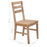 vidaXL Scaune de bucătărie, 6 buc., lemn masiv de acacia vidaXL Scaune de bucătărie, 6 buc., lemn masiv de acacia