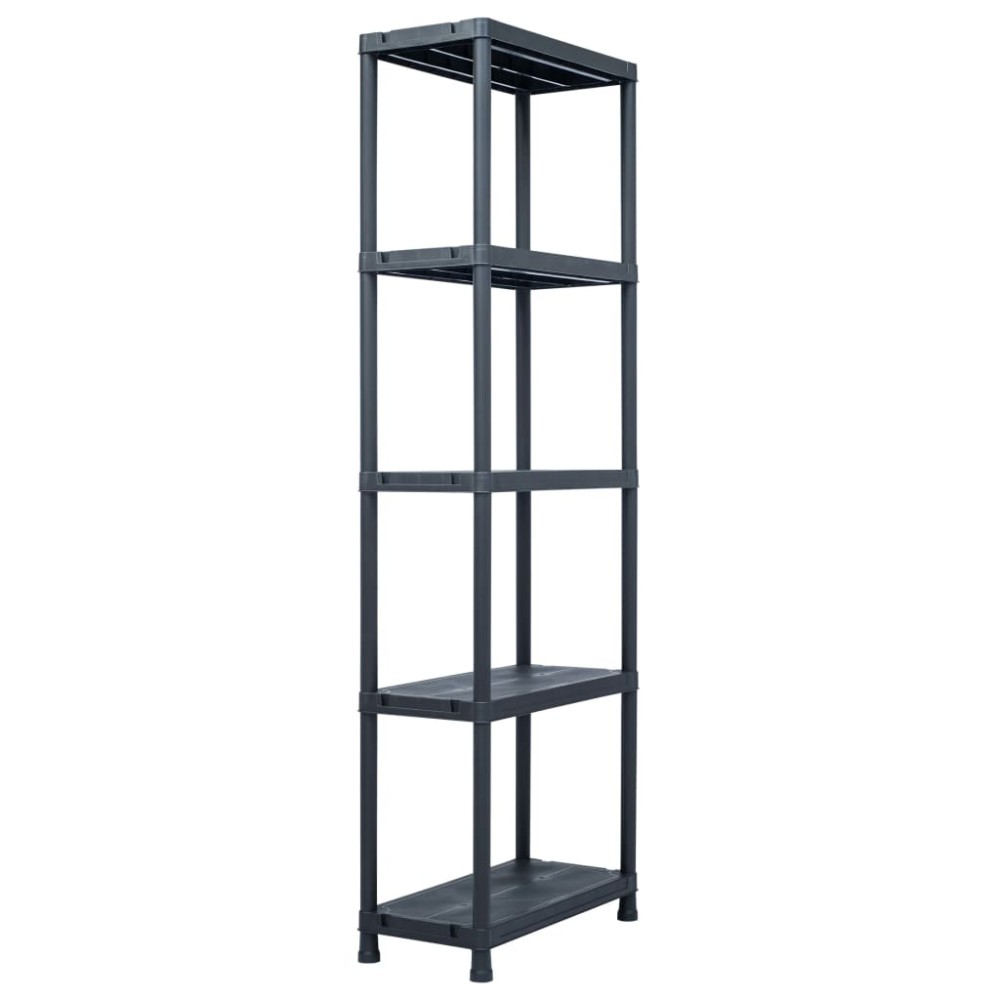 vidaXL Rafturi de depozitare 2 buc. negru 60x30x180 cm plastic 125 kg