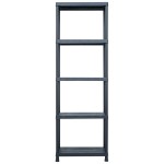 vidaXL Rafturi de depozitare 5 buc. negru 60x30x180 cm plastic 125 kg