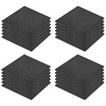 vidaXL Plăci de protecție la cădere 24 buc. negru 50x50x3 cm, cauciuc vidaXL Plăci de protecție la cădere 24 buc. negru 50x50x3 cm, cauciuc