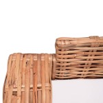 vidaXL Set de canapele de grădină cu perne, 2 piese, ratan natural vidaXL Set de canapele de grădină cu perne, 2 piese, ratan natural