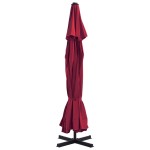 vidaXL Umbrelă de soare de grădină, bază portabilă, roșu vidaXL Umbrelă de soare de grădină, bază portabilă, roșu