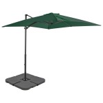vidaXL Umbrelă de soare de grădină, bază portabilă, verde vidaXL Umbrelă de soare de grădină, bază portabilă, verde