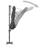 vidaXL Umbrelă de soare de grădină, bază portabilă, antracit vidaXL Umbrelă de soare de grădină, bază portabilă, antracit