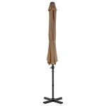 vidaXL Umbrelă de soare de grădină, bază portabilă, taupe vidaXL Umbrelă de soare de grădină, bază portabilă, taupe