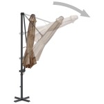 vidaXL Umbrelă de soare de grădină, bază portabilă, taupe vidaXL Umbrelă de soare de grădină, bază portabilă, taupe