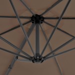 vidaXL Umbrelă de soare de grădină, bază portabilă, taupe vidaXL Umbrelă de soare de grădină, bază portabilă, taupe