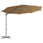vidaXL Umbrelă de soare de grădină, bază portabilă, taupe vidaXL Umbrelă de soare de grădină, bază portabilă, taupe