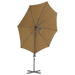 vidaXL Umbrelă de soare de grădină, bază portabilă, taupe vidaXL Umbrelă de soare de grădină, bază portabilă, taupe