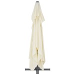 vidaXL Umbrelă de soare de grădină, bază portabilă, nisipiu vidaXL Umbrelă de soare de grădină, bază portabilă, nisipiu