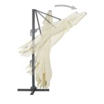 vidaXL Umbrelă de soare de grădină, bază portabilă, nisipiu vidaXL Umbrelă de soare de grădină, bază portabilă, nisipiu