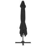vidaXL Umbrelă de soare de grădină, bază portabilă, antracit