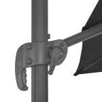 vidaXL Umbrelă de soare de grădină, bază portabilă, antracit
