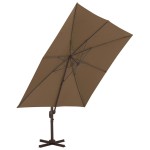 vidaXL Umbrelă de soare de grădină, bază portabilă, taupe vidaXL Umbrelă de soare de grădină, bază portabilă, taupe