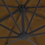 vidaXL Umbrelă de soare de grădină, bază portabilă, taupe vidaXL Umbrelă de soare de grădină, bază portabilă, taupe