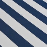 vidaXL Copertină pliabilă acționată manual, albastru/alb, 600 cm