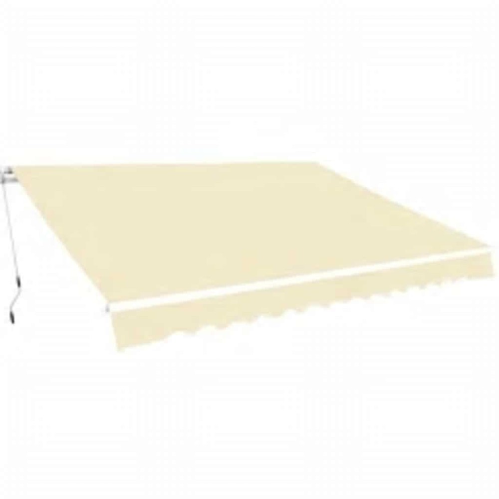 vidaXL Copertină pliabilă acționată manual, crem, 600 cm