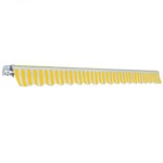 vidaXL Copertină pliabilă acționată manual, galben/alb, 600 cm vidaXL Copertină pliabilă acționată manual, galben/alb, 600 cm